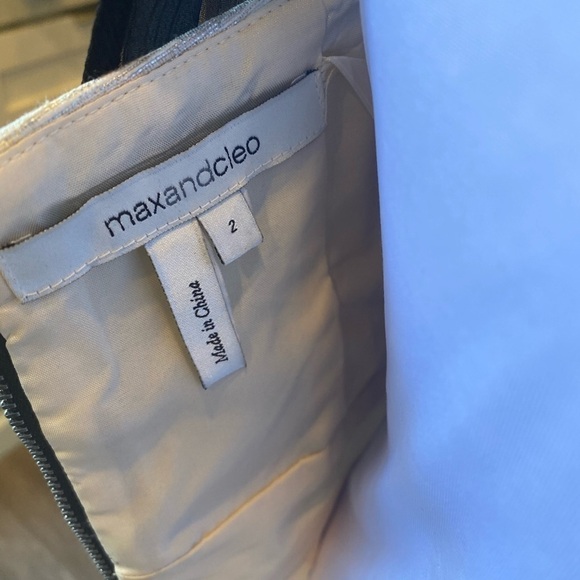 Max and Cleo Dress Size 2 Y2K Mini Sheer Sheath Cocktail Mesh Feminine Party - Picture 7 of 7